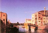 Felix Ziem Le Pont de bois a Venise painting